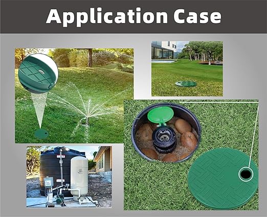 4 PCS Valve Box Cover Lid ID 5.5" OD 6" for Sprinkler Irrigation System, Only Compatation with ID 5.5" Sprinkler System Covers Outdoors (5.5 inch)