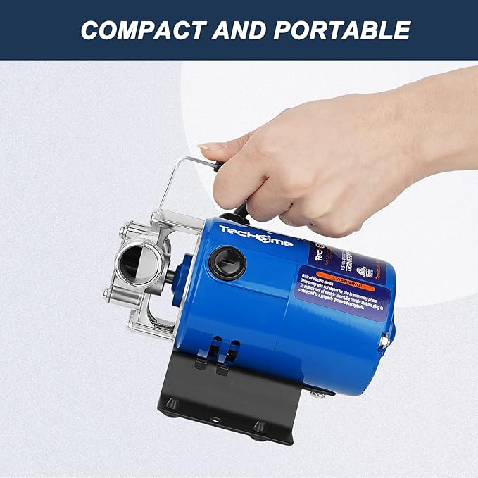 Water Pump, 115V 1/10HP 330GPH Water Transfer Utility Pump, With ON/OFF Switch And Suction Hose Kit.