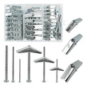 28 Sets Hollow Wall Anchors, Toggle Bolts, Wing Nuts Heavy Duty Metal Drywall Anchor Kit 3 Sizes Butterfly Anchors and Screws for Drywall Ceiling Hang Shelves Hollow Wall (1/8, 3/16, 1/4)