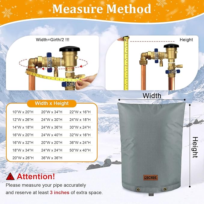 Backflow Preventer Cover (5°F) Heavy-Duty 5-Layer Insulated Enclosure, Freeze & All-Weather Protection for Outdoor Pipe, Irrigation Sprinkler Valve, Well Water Pump & PVB, 24" Wx24 H Grey