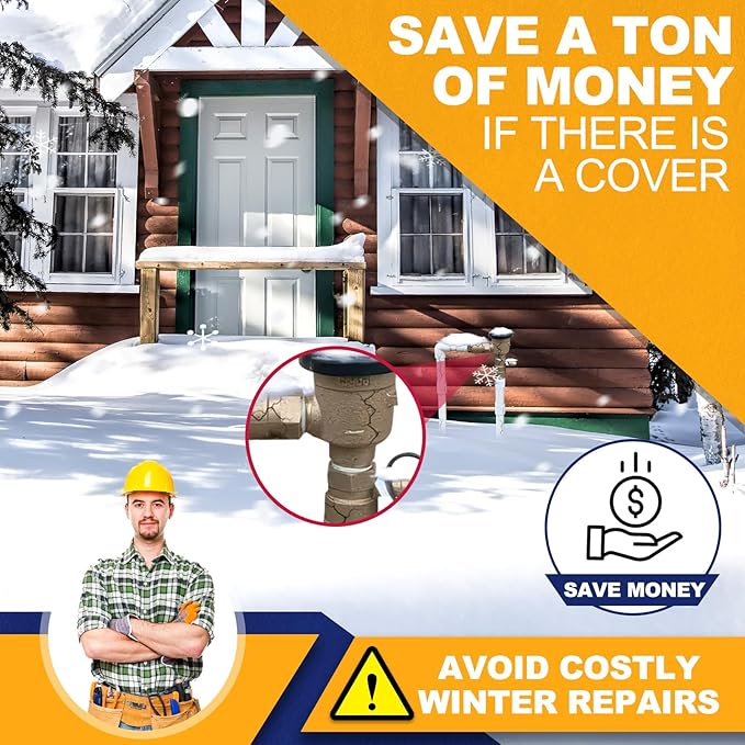 Backflow Preventer Cover Insulated (5˚F) - 24" W x 24" H Backflow Cover for Winter Pipe Freeze Protection - Sprinkler Covers for Outside - Double Wall Insulation Cover Brick Grey