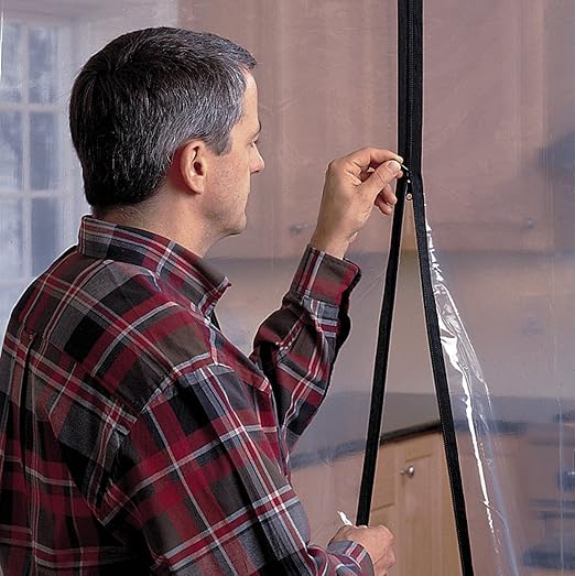 ZipWall 2-Pack Standard Zipper for Dust Barriers, AZ2 , Black