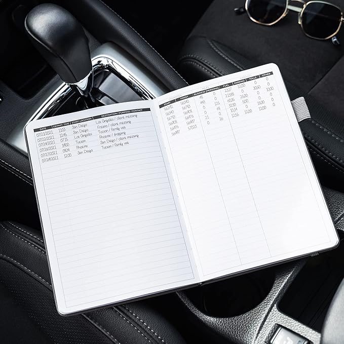 Clever Fox Auto Mileage Log Book – Vehicle Logbook with Mileage, Expense, Gas Consumption & Lubrication Trackers – Driving Logger for Car Records – A5 Size, 1,674 Mileage Entries (Gray)