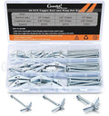 48PCS Toggle Bolt and Wing Nut Set, Hollow Wall Anchors, 1/8", 3/16", 1/4", Zinc Plated Steel Phillips Round Head Toggle Bolt and Wing Nut Assortment Kit for Hanging Heavy Items on Drywall