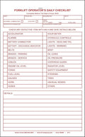 Forklift Operators Checklist, 2 Copy Duplicate (5 Books)
