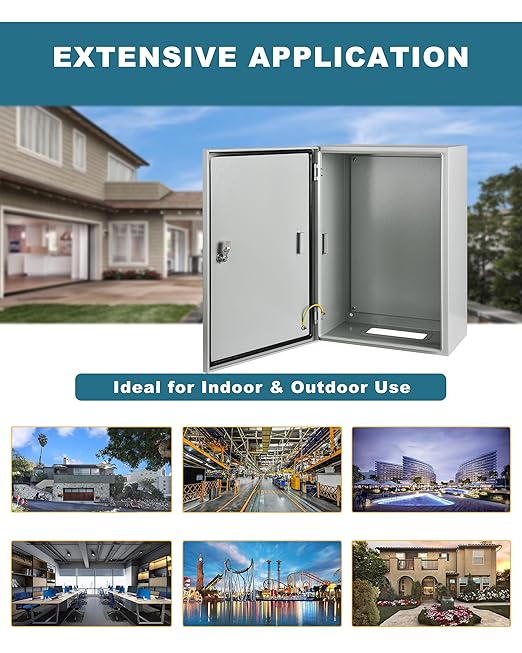 Waterproof Electrical Enclosure 16 x 12 x 6, Outdoor Electrical Box Weatherproof, Electrical Junction Box with Reinforced Lock