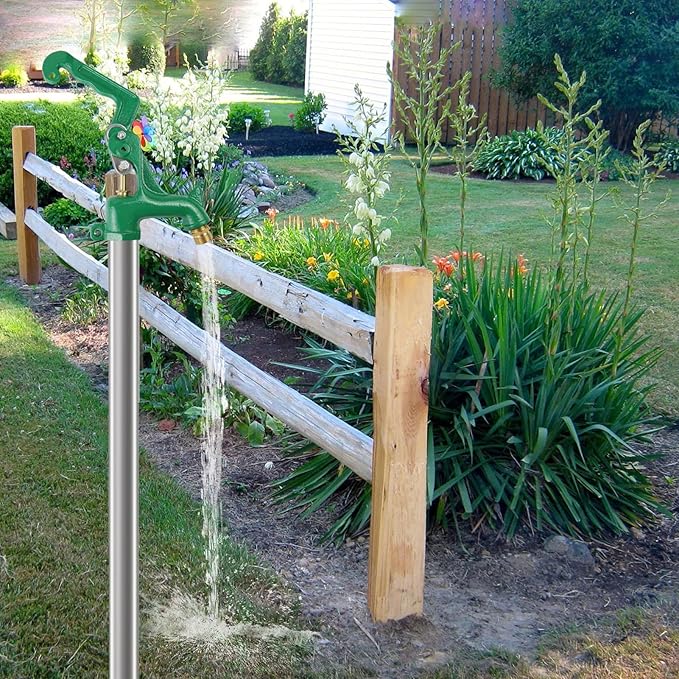 Frost Proof Yard Hydrant,Freeze Proof Outdoor Faucet Frost Free Hydrant for Yard Garden Farm Pasture Irrigation,Water Faucet 3/4" Pipe Connection,4.25ft Total Length 24" Bury Depth