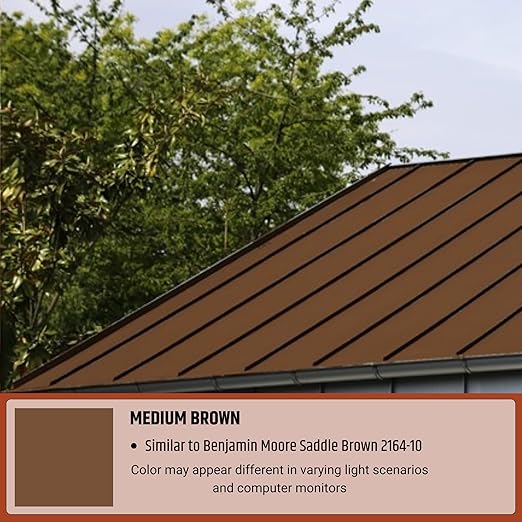 Liquid Rubber Color Waterproof Sealant - Elastomeric Roofing Coating for Flat or Slope Roofs & Foundations - DIY Paint & Leak Repair Membrane Compatible with Metal & Concrete - Medium Brown, 1 Gallon