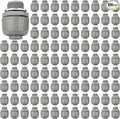 Conduit Connectors, 3/4 Inch Liquid Tight Connector NPT Non-Metallic for PVC Electrical Flexible Conduit Fittings, 180 Degree Straight, UL Listed for Home Outdoor Tubes Tools, Grey (100-Pack)