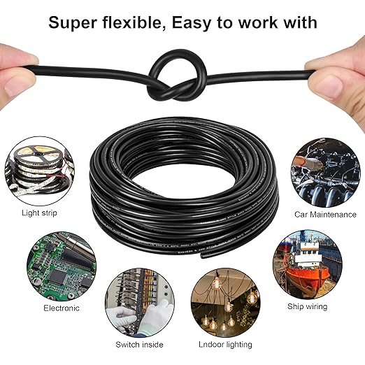 12 Gauge Wire 3 Conductor,12 AWG Electrical Wire Stranded PVC Cord Oxygen-Free Copper Cable,200FT 3 Core Pure Copper Flexible Cable Wire for LED Lamp Lighting Strips Automotive (12AWG-3C, 200FT)…
