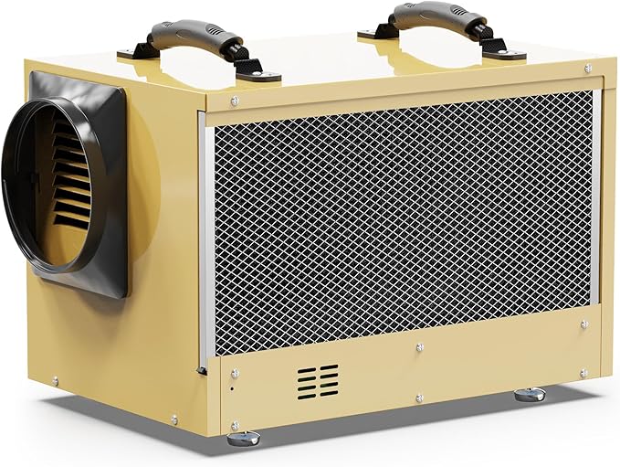 ALORAIR 120 PPD Commercial Dehumidifier, with Drain Hose for Crawl Spaces, Basements, Industry Water Damage Unit, cETL Listed, Compact, Auto Defrost Crawlspaces Dehumidifiers, Gold