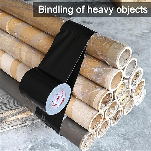 Wide Duct Tape, Industrial Grade 30Yards (90 ft) Wide Tape 8'' Duct, 9 Mil Heavy-Duty, Waterproof, Strong, Flexible, No Residue, for Crafts & Home Improvement (Black, 8'' x 90ft)