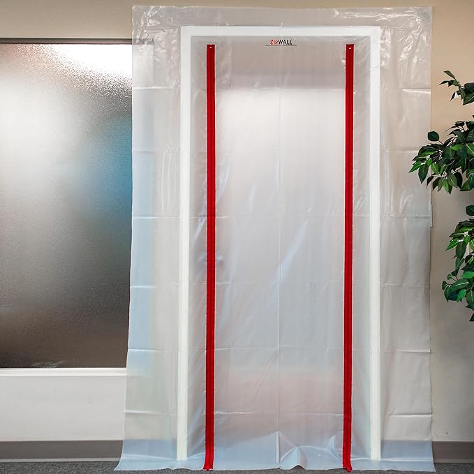 ZIPWALL ZDC Commercial ZipDoor Kit, , red ,1 Count(Pack of 1)