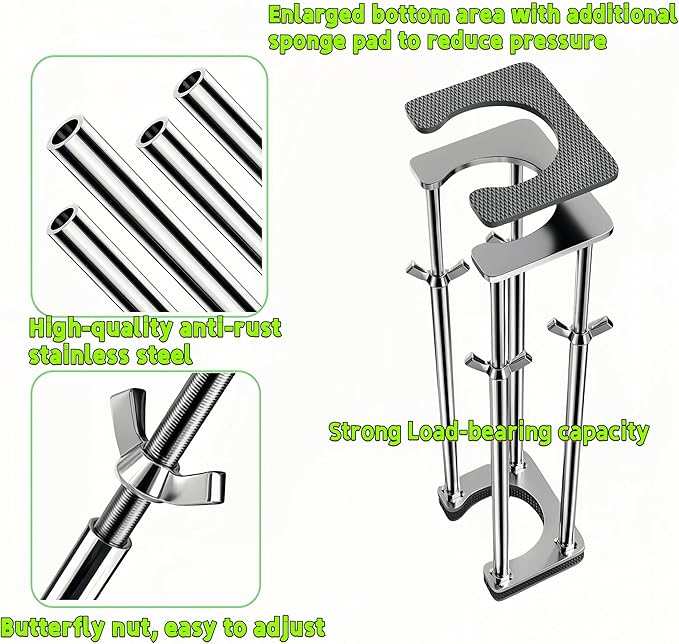 1 Pack Kitchen Undermount Sink Support, Undermount Sink Brackets, Adjustable Support Bar and Sink Repair Kit for Kitchen and Bathroom (Modern 4-Bar Support, 18.11inch - 22.05 inch)