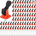 Nuanchu Tile Leveling System Kit 200 Reusable Tile Spacers + 200 1/16'' Replaceable Spare Steel T-pin, Leveling Clips Fit 8-12mm Floor Compounds Set for Wall & Floor (Red)