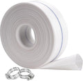 Pool Backwash Hose 1-1/4” × 65 ft Fiber Braided Reinforced Discharge Hose General Purpose Flexible Lightweight Lay Flat Pump Drain Pipe Hose for Water Transfer, with 2 Clamps (1.25in-65ft)