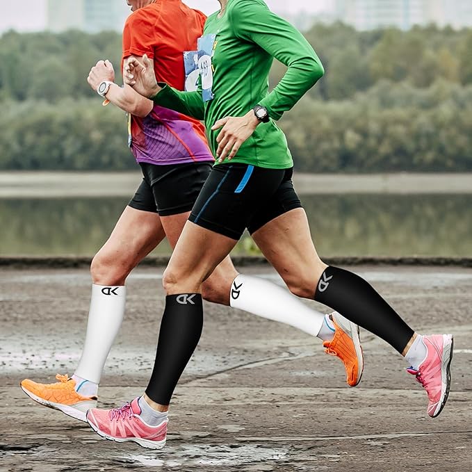 CHARMKING Calf Compression Sleeve for Women & Men Circulation (3 Pairs) 15-20 mmHg is Best Support for Running Cycling