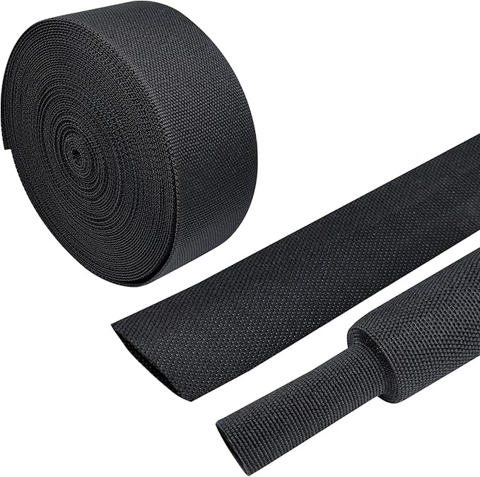 Heat Shrink Wire Loom 2:1 Shrinkable Braided Cable Sleeve 1-3/8 Inch ID-46ft Abrasion Protection Flexibility Fabric Wiring Harness Cover Sheath