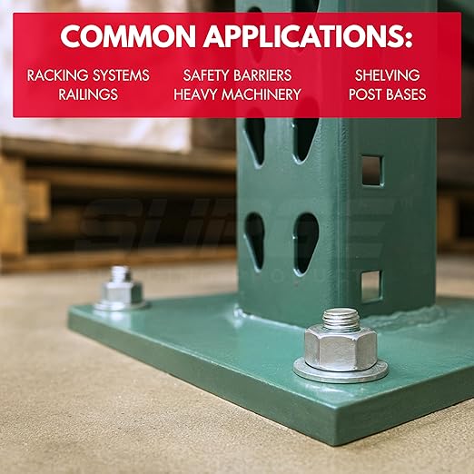 3/8" x 3-3/4" Zinc-Plated Wedge Anchors for Concrete and Cement | Heavy-Duty 3/8 Concrete Anchors (Box of 50)