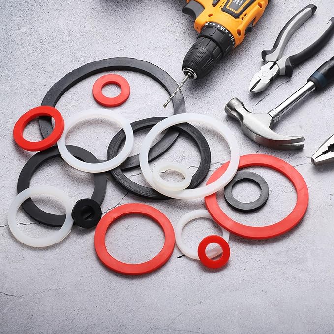 uxcell 12 Pcs Solid Nitrile Rubber Flat Washer DN80 3-5/8" OD x 3" ID x 1/4" Thickness Large Washers O Ring Sealing Gaskets, Industrial Flat Rubber Spacer, Black