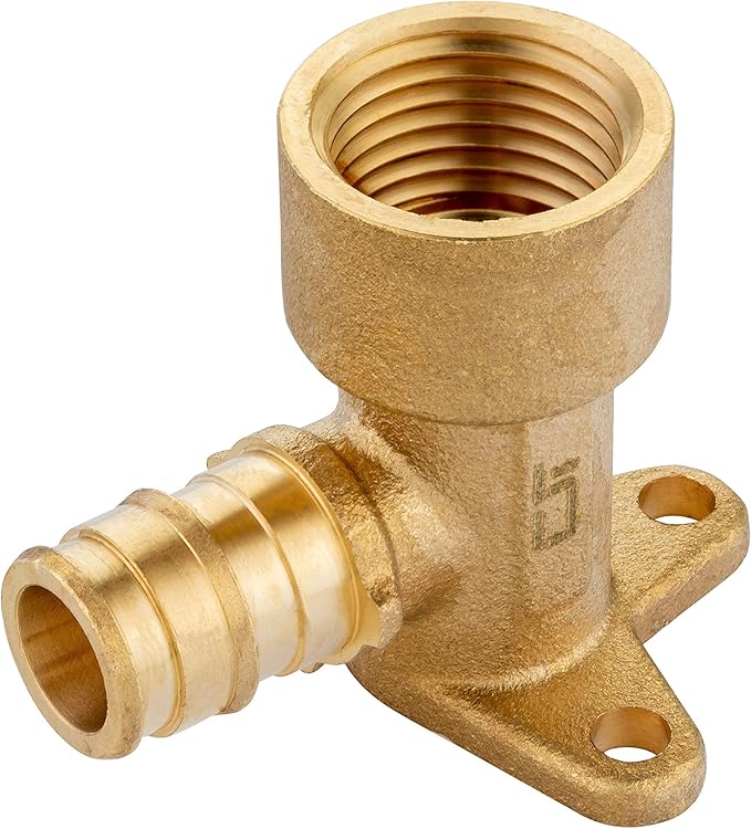 (Pack of 20) EFIELD Pex A Expansion Brass Fitting 1/2"x 1/2" Female NPT Drop-ear Elbow ONLY For Pex-A Tubing Connection, ASTM F1960,(PEX1960116-20PCS)