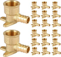 PEX Fitting 3/4" Drop Ear Elbow,20Pack Pex 3/4 Inch x 3/4 Inch Female NPT Drop Ear Elbow,PEX F1807 Crimp Brass Fittings(PEX1807169-20Pack)