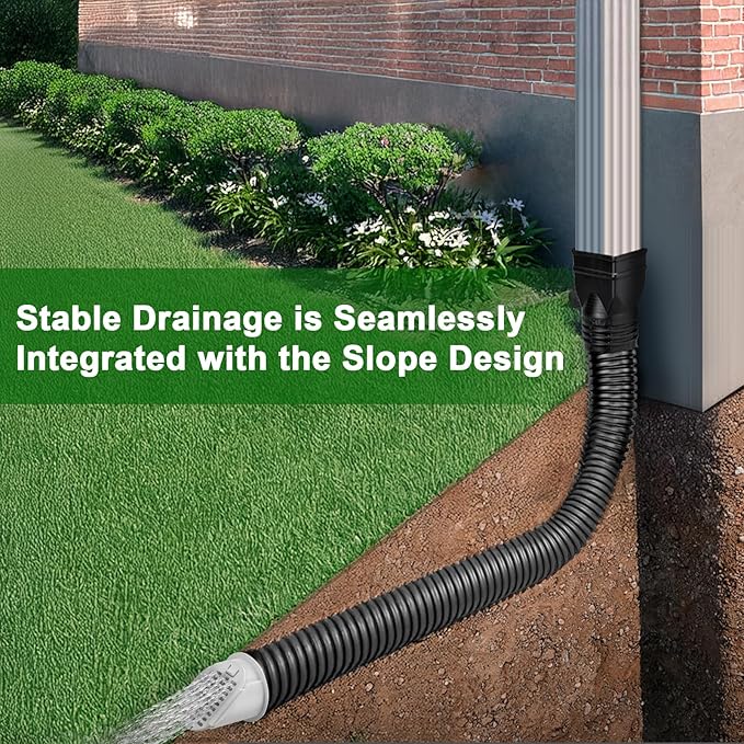 4” Slope Drainage Grate Cover, Rain Diverter, Drainage Grate Yard Drain Emitter for Sump Pump Discharge & Downspout Extensions, Fit 4" SCH 40, 4" SDR 35, 4" & 3" Corrugated Pipe, 1 Pack-White