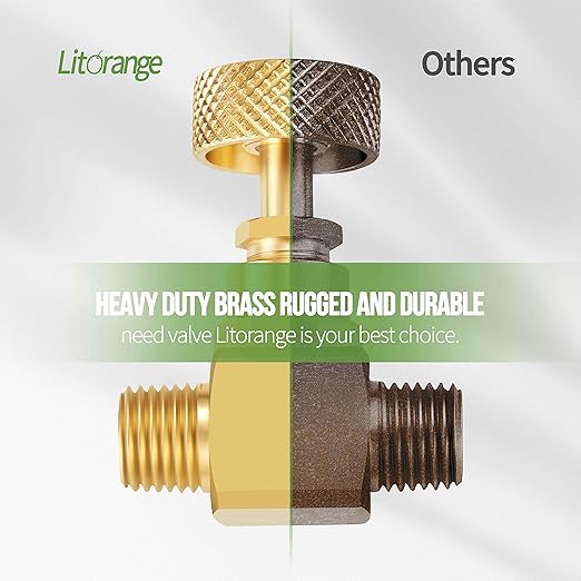 1 Pack Heavy Duty Brass Replacement Control Needle Valve 1/4" Male NPT X 1/4" Female NPT Connection（Pack of 1)