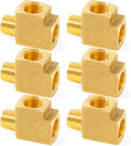 ChillWaves Brass Pipe Fitting, Barstock Male Run Tee 1/8" NPT Female x 1/8" NPT Female x 1/8" NPT Male Thread Adapter(6-PACK)