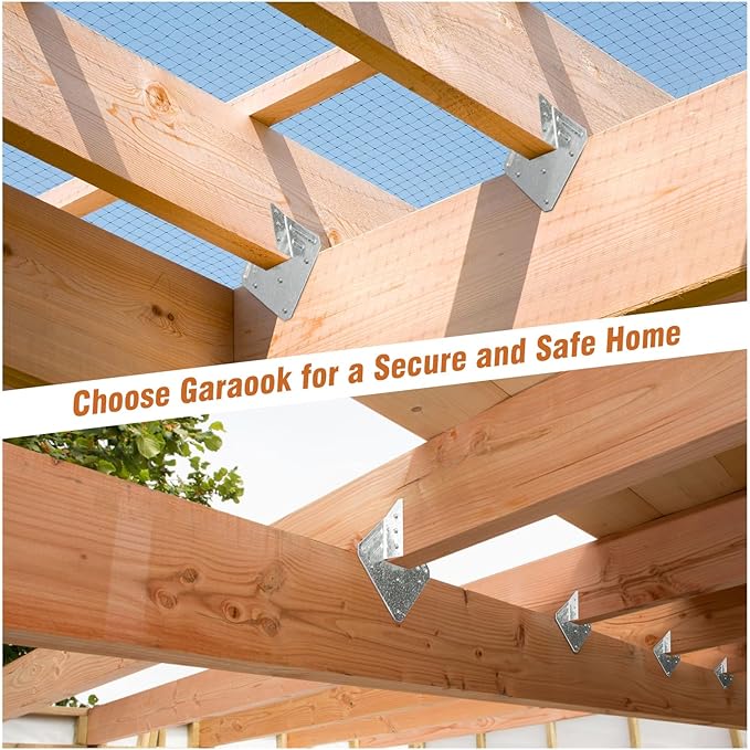 50 Pack 16-Gauge Hurricane Ties for Rafter, Heavy Duty Hurricane Straps, Robust Hot Dip Galvanized Rafter Ties Brackets, Joist Hangers for 2X Deck Joists