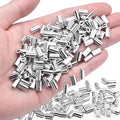 250Pcs 3/64"Cable Crimp Sleeves, Aluminum Wire Rope Crimping Loop Sleeve. Cable Ferrules for Cable and Wire Rope Crimp Double Barrel Crimp Sleeves (M1.2-3/64")