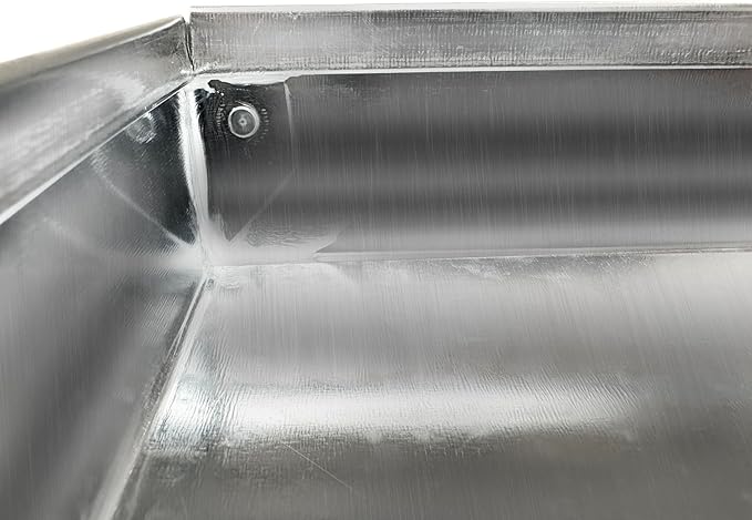 26GA Galvanized Drain Pan W/Connector & Hole-Rust-Free Made for Electric Water Heater & Air Conditioning Units Protects Floor from Water Damage, Easy to Install- 28"x28"x2"