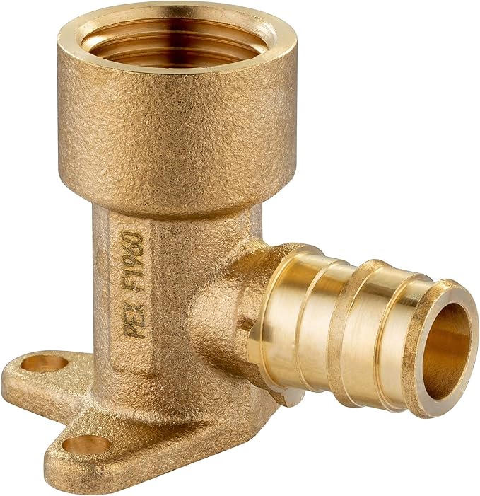 (Pack of 20) EFIELD Pex A Expansion Brass Fitting 1/2"x 1/2" Female NPT Drop-ear Elbow ONLY For Pex-A Tubing Connection, ASTM F1960,(PEX1960116-20PCS)