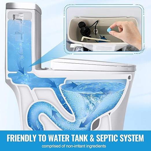 Demissle Toilet Leak Detection Tablets, 30 Pcs Blue Bowl Dye Tablets with Storage Bottle, Detect Silent Tank Leaks, Water Tracer Dye for Bathroom Toilets Detection