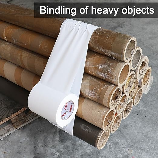 6" White Duct Tape, Heavy Duty 6 inch x 55 yds (164 ft) Wide Duct Tape, Waterproof, UV Resistant for Crafts, Home Improvement, Repairs, & Projects
