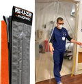 RE-U-ZIP® Self-Closing Ultra-Clear Magnetic Entry Strip Door Kit | Negative-Air Resistant and Reliable for Cleanrooms, Construction, Remodeling | Commercial 6 Mil FR Vinyl (5 x 5.8FT)