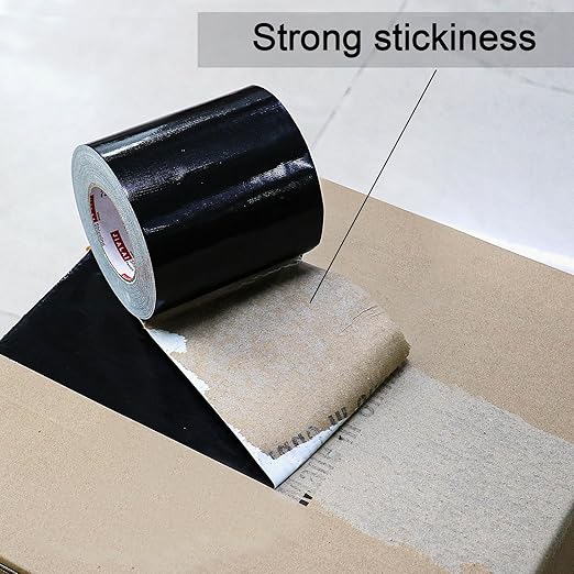 6" Duct Tape, Heavy Duty 6 inch x 55 yds (164 ft) Wide Black Duct Tape, Waterproof, UV Resistant for Crafts, Home Improvement, Repairs, & Projects