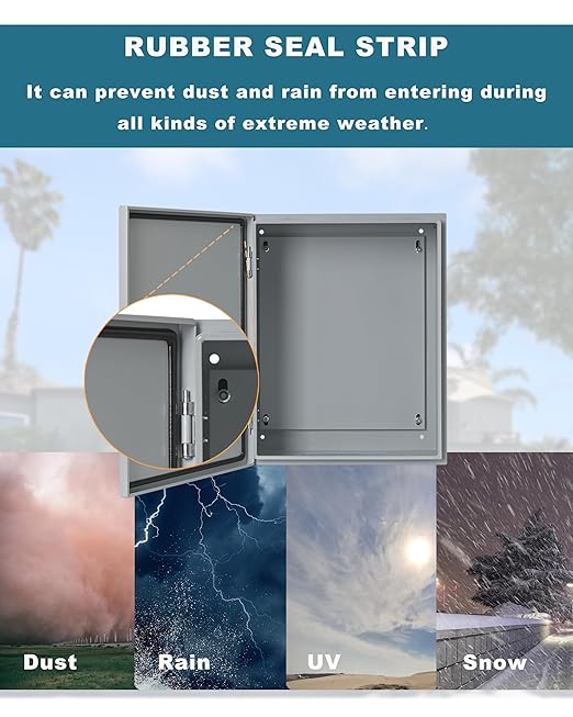 Waterproof Electrical Enclosure 12 x 12 x 6'', Outdoor Electrical Box Weatherproof, Electrical Junction Box with Reinforced Lock