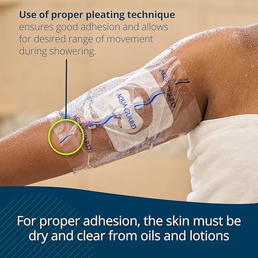TIDI 50015-CSE AquaGuard Sheet – 9” x 9” – (Area of Coverage: 7” x 7.5”) – Shower Protection Sheet – Self-Adhesive Moisture Barrier – Wound Cover for Showering – 98 Sheets – Home Medical Supplies