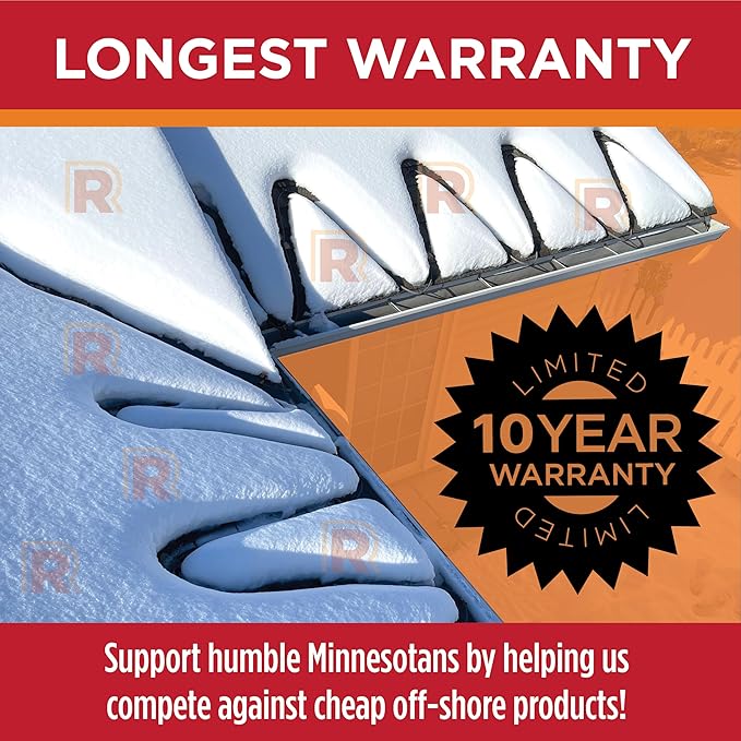 RADIANT SOLUTIONS HeatTapePro - Intelligent Commercial Grade Self-Regulating Heat Cable with GlowCap™ - 10 YR warranty - Ice Dam & Pipe Freeze Protection - 75 ft cable + 10 Ft Cord, 120V, 6 watts/Ft