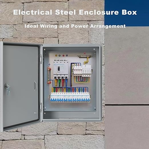 Generic Waterproof Electrical Enclosure 20 x 16 x 10'', Outdoor Electrical Box Weatherproof, Electrical Junction Box with Reinforced Lock, Gray, JYX504025
