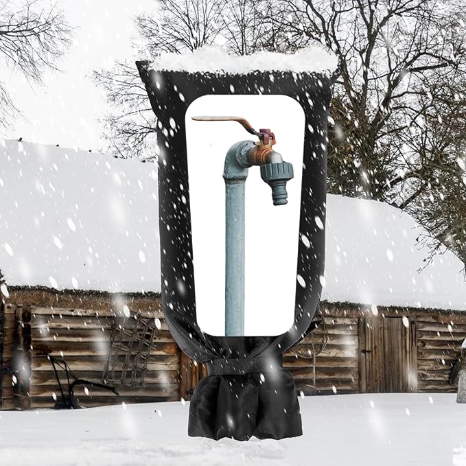 28'' x 15'' Large Faucet Covers for Winter, 2 Pcs Outdoor Hydrant Covers Freeze Protection, Waterproof Faucet Sock for Spigot Garden Lawn Yard Farm Bibb Pipe