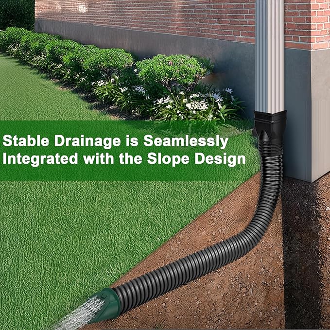 1 Pack 4" Slope Drainage Grate Cover, Rain Diverter, Drainage Grate Yard Drain, Drain Emitter for Sump Pump Discharge & Downspout Extensions, Fit 4" SCH 40, 4" SDR 35, 4" & 3" Corrugated Pipe-Green
