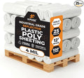 Xpose Safety Clear Plastic Sheeting (Bulk Half Pallet 25 Pack) – 12' x 100' Rolls – Heavy Duty 4 Mil Poly Sheet – Waterproof, Dustproof, Vapor Barrier – for Construction, Painting, Industrial Use