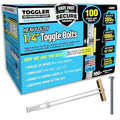 TOGGLER SNAPTOGGLE Drywall Anchor 100-Pack 1/4-in Dia Toggle Bolt ; Holds 265 pounds Each in 1/2-in Drywall by TOGGLER(2.5 inch Bolts Included)