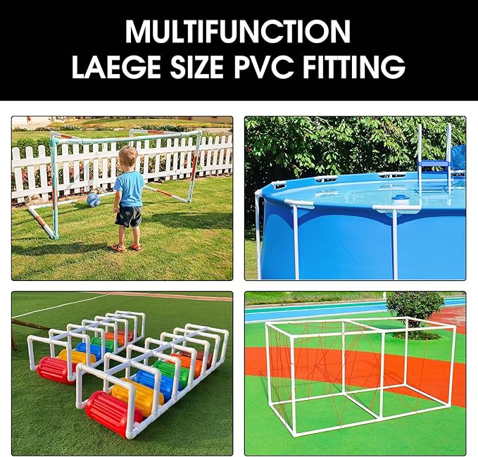 1" Adjustable PVC Fittings 3 Way, 12PCS Furniture Grade PVC Pipe Connector, 1Inch Slip Sling Tee Pipe Fitting for DIY Furniture Structure and Frame, Water Supply, Garden Shelf Greenhouse