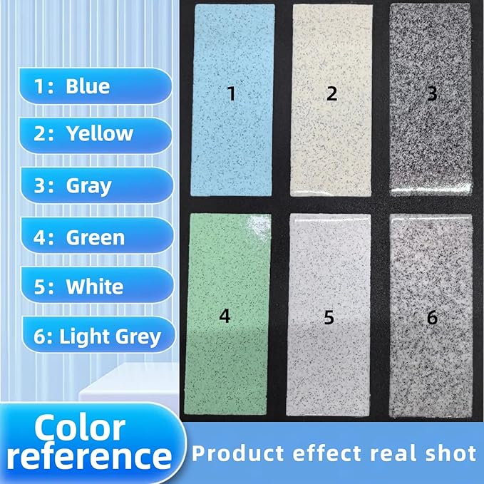 Epoxy Colored Sand Floor Paint, Epoxy Floor Paint High Gloss Marble Effect Coating for Indoor and Outdoor, Wear-resistant and non-slip Self-leveling Coating Green 105OZ(3KG)