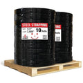 8NET Steel Strapping Band, 3,080' Length x 1/2'' Width x 0.020'' Thickness (1,170 lbs Break Strength), Cut Resistant Pallet Banding, Heavy Duty Metal Strap (20 Rolls)