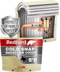 Redford Supply Co. Cold Snap (5°F) Backflow Preventer Insulation Cover, 30"W x 24"H, Pipe Insulation, Water Sprinkler Covers for Outside, Sprinkler Backflow Cover for Winter, Well Pump Bag (Beige)