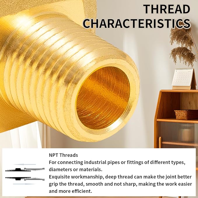 ChillWaves Brass Pipe Fitting, 45 Degree Barstock Street Elbow 3/8" NPT Female x 3/8" NPT Male Thread Adapter(2-PACK)